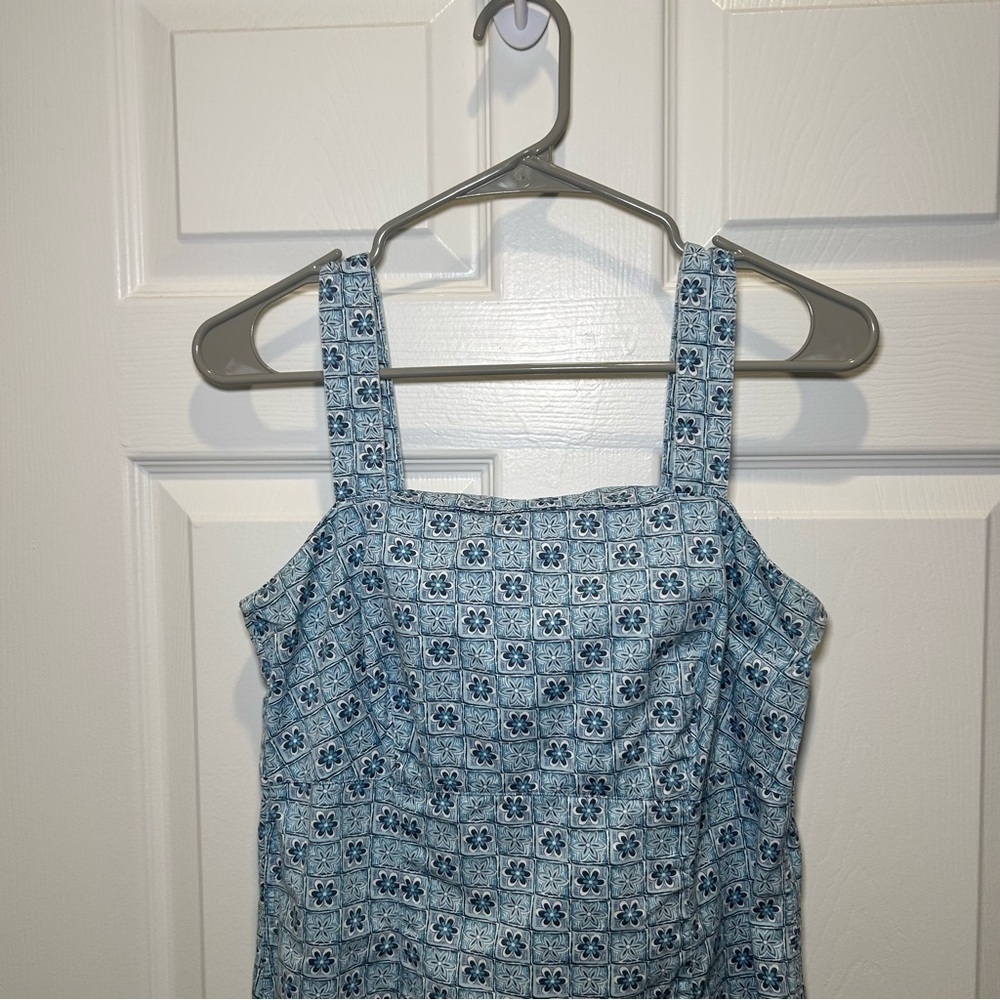 Liz Claiborne Light Blue Geometric Denim Dress - Picture 2 of 7